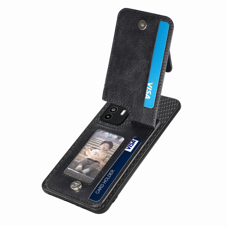 Carbon Fiber Vertical Flip Zipper Phone Case, For Xiaomi 12T, For Xiaomi POCO M5 4G, For Redmi Note 11T Pro 5G, For Redmi 10C, For Redmi Note 11 4G, For Redmi 10, For Redmi Note 10 4G
