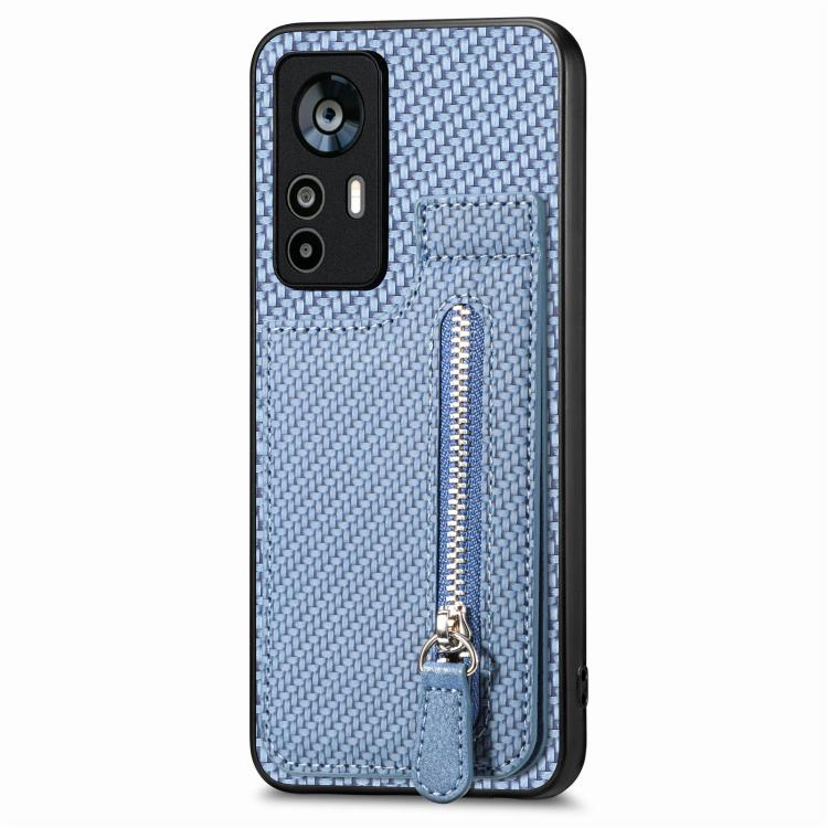 Carbon Fiber Vertical Flip Zipper Phone Case, For Xiaomi 12T, For Xiaomi POCO M5 4G, For Redmi Note 11T Pro 5G, For Redmi 10C, For Redmi Note 11 4G, For Redmi 10, For Redmi Note 10 4G
