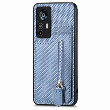Load image into Gallery viewer, Carbon Fiber Vertical Flip Zipper Phone Case, For Xiaomi 12T, For Xiaomi POCO M5 4G, For Redmi Note 11T Pro 5G, For Redmi 10C, For Redmi Note 11 4G, For Redmi 10, For Redmi Note 10 4G