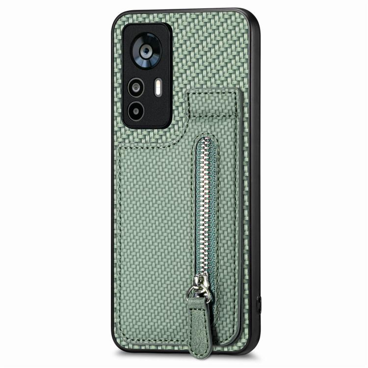 Carbon Fiber Vertical Flip Zipper Phone Case, For Xiaomi 12T, For Xiaomi POCO M5 4G, For Redmi Note 11T Pro 5G, For Redmi 10C, For Redmi Note 11 4G, For Redmi 10, For Redmi Note 10 4G