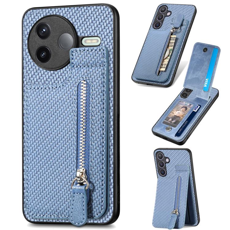 Carbon Fiber Vertical Flip Zipper Phone Case, For Redmi 15C 5G / 4G Glodal 171mm, For Xiaomi 15T, For Redmi K80 Pro / Poco F7 Ultra, For Redmi K80 / Poco F7 Pro, For Redmi Turbo 4, For Xiaomi Poco X7 Pro, For Redmi Note 12 5G, For Xiaomi 13 Pro        ...