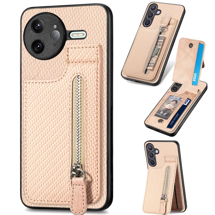 Carbon Fiber Vertical Flip Zipper Phone Case, For Redmi 15C 5G / 4G Glodal 171mm, For Xiaomi 15T, For Redmi K80 Pro / Poco F7 Ultra, For Redmi K80 / Poco F7 Pro, For Redmi Turbo 4, For Xiaomi Poco X7 Pro, For Redmi Note 12 5G, For Xiaomi 13 Pro        ...