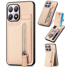Load image into Gallery viewer, Carbon Fiber Vertical Flip Zipper Phone Case, For Redmi 15C 5G / 4G Glodal 171mm, For Xiaomi 15T, For Redmi K80 Pro / Poco F7 Ultra, For Redmi K80 / Poco F7 Pro, For Redmi Turbo 4, For Xiaomi Poco X7 Pro, For Redmi Note 12 5G, For Xiaomi 13 Pro        ...
