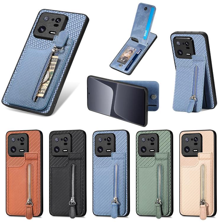 Carbon Fiber Vertical Flip Zipper Phone Case, For Xiaomi 12T, For Xiaomi POCO M5 4G, For Redmi Note 11T Pro 5G, For Redmi 10C, For Redmi Note 11 4G, For Redmi 10, For Redmi Note 10 4G