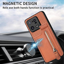 Load image into Gallery viewer, Carbon Fiber Vertical Flip Zipper Phone Case, For Xiaomi POCO M5 4G, For Redmi Note 11T Pro 5G, For Redmi 10C, For Redmi Note 11 4G, For Redmi 10, For Redmi Note 10 4G