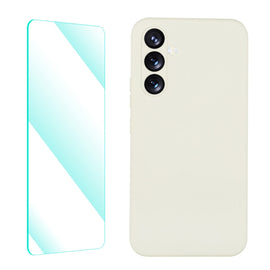 ENKAY Liquid Silicone Phone Case with Tempered Film