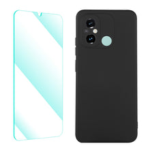 Load image into Gallery viewer, ENKAY Liquid Silicone Phone Case with Tempered Film, For Xiaomi Poco C55 / Redmi 12C