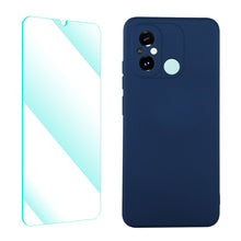 Load image into Gallery viewer, ENKAY Liquid Silicone Phone Case with Tempered Film, For Xiaomi Poco C55 / Redmi 12C