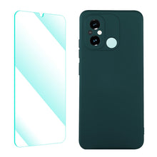 Load image into Gallery viewer, ENKAY Liquid Silicone Phone Case with Tempered Film, For Xiaomi Poco C55 / Redmi 12C