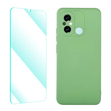 Load image into Gallery viewer, ENKAY Liquid Silicone Phone Case with Tempered Film, For Xiaomi Poco C55 / Redmi 12C