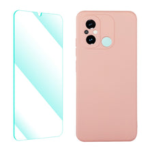Load image into Gallery viewer, ENKAY Liquid Silicone Phone Case with Tempered Film, For Xiaomi Poco C55 / Redmi 12C