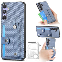 Load image into Gallery viewer, Wristband Kickstand Wallet Back Phone Case with Tool Knife, For Samsung Galaxy A57 5G, For Samsung Galaxy A37 5G, For Samsung Galaxy S25 Edge 5G, For Samsung Galaxy A56 5G, For Samsung Galaxy A36, For Samsung Galaxy S25 5G, For Samsung Galaxy S25+ 5G  ...