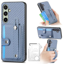 Load image into Gallery viewer, Wristband Kickstand Wallet Back Phone Case with Tool Knife, For Samsung Galaxy A57 5G, For Samsung Galaxy A37 5G, For Samsung Galaxy S25 Edge 5G, For Samsung Galaxy A56 5G, For Samsung Galaxy A36, For Samsung Galaxy S25 5G, For Samsung Galaxy S25+ 5G  ...