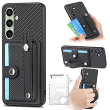 Load image into Gallery viewer, Wristband Kickstand Wallet Back Phone Case with Tool Knife, For Samsung Galaxy A57 5G, For Samsung Galaxy A37 5G, For Samsung Galaxy S25 Edge 5G, For Samsung Galaxy A56 5G, For Samsung Galaxy A36, For Samsung Galaxy S25 5G, For Samsung Galaxy S25+ 5G  ...