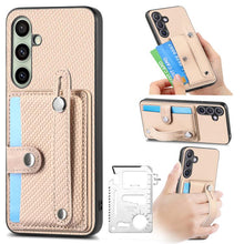 Load image into Gallery viewer, Wristband Kickstand Wallet Back Phone Case with Tool Knife, For Samsung Galaxy A57 5G, For Samsung Galaxy A37 5G, For Samsung Galaxy S25 Edge 5G, For Samsung Galaxy A56 5G, For Samsung Galaxy A36, For Samsung Galaxy S25 5G, For Samsung Galaxy S25+ 5G  ...