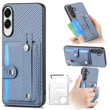 Load image into Gallery viewer, Wristband Kickstand Wallet Back Phone Case with Tool Knife, For Samsung Galaxy A57 5G, For Samsung Galaxy A37 5G, For Samsung Galaxy S25 Edge 5G, For Samsung Galaxy A56 5G, For Samsung Galaxy A36, For Samsung Galaxy S25 5G, For Samsung Galaxy S25+ 5G  ...