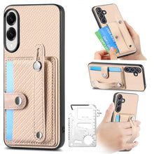 Load image into Gallery viewer, Wristband Kickstand Wallet Back Phone Case with Tool Knife, For Samsung Galaxy A57 5G, For Samsung Galaxy A37 5G, For Samsung Galaxy S25 Edge 5G, For Samsung Galaxy A56 5G, For Samsung Galaxy A36, For Samsung Galaxy S25 5G, For Samsung Galaxy S25+ 5G  ...