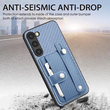 Load image into Gallery viewer, Wristband Kickstand Wallet Back Phone Case with Tool Knife, For Samsung Galaxy S20, For Samsung Galaxy A50