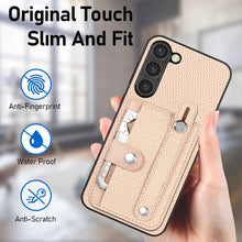 Load image into Gallery viewer, Wristband Kickstand Wallet Back Phone Case with Tool Knife, For Samsung Galaxy S24+ 5G, For Samsung Galaxy A54 5G, For Samsung Galaxy S23 Ultra 5G, For Samsung Galaxy S23+ 5G, For Samsung Galaxy A14 5G, For Samsung Galaxy A04 4G, For Samsung Galaxy S20...
