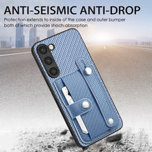 Load image into Gallery viewer, Wristband Kickstand Wallet Back Phone Case with Tool Knife, For Samsung Galaxy S24+ 5G, For Samsung Galaxy A54 5G, For Samsung Galaxy S23 Ultra 5G, For Samsung Galaxy S23+ 5G, For Samsung Galaxy A14 5G, For Samsung Galaxy A04 4G, For Samsung Galaxy S20...