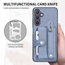 Load image into Gallery viewer, Wristband Kickstand Wallet Back Phone Case with Tool Knife