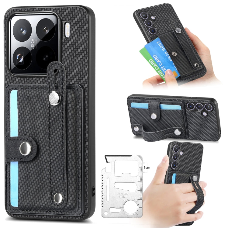 Wristband Kickstand Card Wallet Back Phone Case with Tool Knife, For Redmi 15C 5G / 4G Global 171mm, For Xiaomi 15T, For Redmi K80 Pro / Poco F7 Ultra, For Redmi K80 / Poco F7 Pro, For Redmi Turbo 4, For Xiaomi Poco X7 Pro, For Xiaomi 15 Pro           ...