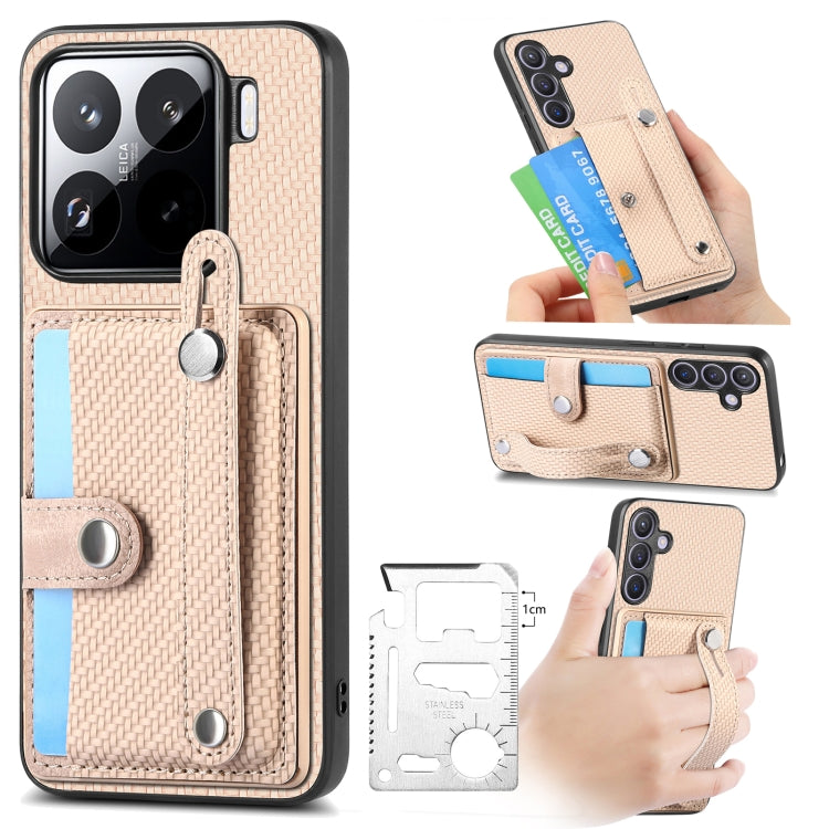 Wristband Kickstand Card Wallet Back Phone Case with Tool Knife, For Redmi 15C 5G / 4G Global 171mm, For Xiaomi 15T, For Redmi K80 Pro / Poco F7 Ultra, For Redmi K80 / Poco F7 Pro, For Redmi Turbo 4, For Xiaomi Poco X7 Pro, For Xiaomi 15 Pro           ...