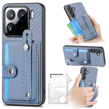 Load image into Gallery viewer, Wristband Kickstand Card Wallet Back Phone Case with Tool Knife, For Redmi 15C 5G / 4G Global 171mm, For Xiaomi 15T, For Redmi K80 Pro / Poco F7 Ultra, For Redmi K80 / Poco F7 Pro, For Redmi Turbo 4, For Xiaomi Poco X7 Pro, For Xiaomi 15 Pro           ...