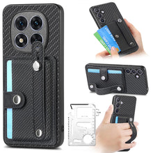Load image into Gallery viewer, Wristband Kickstand Card Wallet Back Phone Case with Tool Knife, For Redmi 15C 5G / 4G Global 171mm, For Xiaomi 15T, For Redmi K80 Pro / Poco F7 Ultra, For Redmi K80 / Poco F7 Pro, For Redmi Turbo 4, For Xiaomi Poco X7 Pro, For Xiaomi 15 Pro           ...