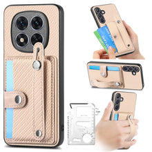 Load image into Gallery viewer, Wristband Kickstand Card Wallet Back Phone Case with Tool Knife, For Redmi 15C 5G / 4G Global 171mm, For Xiaomi 15T, For Redmi K80 Pro / Poco F7 Ultra, For Redmi K80 / Poco F7 Pro, For Redmi Turbo 4, For Xiaomi Poco X7 Pro, For Xiaomi 15 Pro           ...