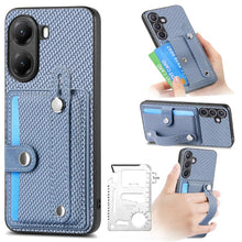 Load image into Gallery viewer, Wristband Kickstand Card Wallet Back Phone Case with Tool Knife, For Redmi 15C 5G / 4G Global 171mm, For Xiaomi 15T, For Redmi K80 Pro / Poco F7 Ultra, For Redmi K80 / Poco F7 Pro, For Redmi Turbo 4, For Xiaomi Poco X7 Pro, For Xiaomi 15 Pro           ...
