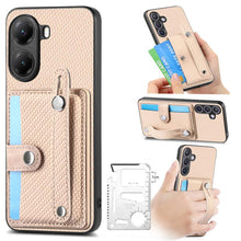 Load image into Gallery viewer, Wristband Kickstand Card Wallet Back Phone Case with Tool Knife, For Redmi 15C 5G / 4G Global 171mm, For Xiaomi 15T, For Redmi K80 Pro / Poco F7 Ultra, For Redmi K80 / Poco F7 Pro, For Redmi Turbo 4, For Xiaomi Poco X7 Pro, For Xiaomi 15 Pro           ...