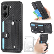 Load image into Gallery viewer, Wristband Kickstand Card Wallet Back Phone Case with Tool Knife, For Redmi 15C 5G / 4G Global 171mm, For Xiaomi 15T, For Redmi K80 Pro / Poco F7 Ultra, For Redmi K80 / Poco F7 Pro, For Redmi Turbo 4, For Xiaomi Poco X7 Pro, For Xiaomi 15 Pro           ...