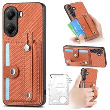 Load image into Gallery viewer, Wristband Kickstand Card Wallet Back Phone Case with Tool Knife, For Redmi 15C 5G / 4G Global 171mm, For Xiaomi 15T, For Redmi K80 Pro / Poco F7 Ultra, For Redmi K80 / Poco F7 Pro, For Redmi Turbo 4, For Xiaomi Poco X7 Pro, For Xiaomi 15 Pro           ...
