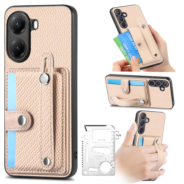 Wristband Kickstand Card Wallet Back Phone Case with Tool Knife, For Redmi 15C 5G / 4G Global 171mm, For Xiaomi 15T, For Redmi K80 Pro / Poco F7 Ultra, For Redmi K80 / Poco F7 Pro, For Redmi Turbo 4, For Xiaomi Poco X7 Pro, For Xiaomi 15 Pro           ...