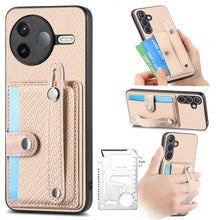 Load image into Gallery viewer, Wristband Kickstand Card Wallet Back Phone Case with Tool Knife, For Redmi 15C 5G / 4G Global 171mm, For Xiaomi 15T, For Redmi K80 Pro / Poco F7 Ultra, For Redmi K80 / Poco F7 Pro, For Redmi Turbo 4, For Xiaomi Poco X7 Pro, For Xiaomi 15 Pro           ...
