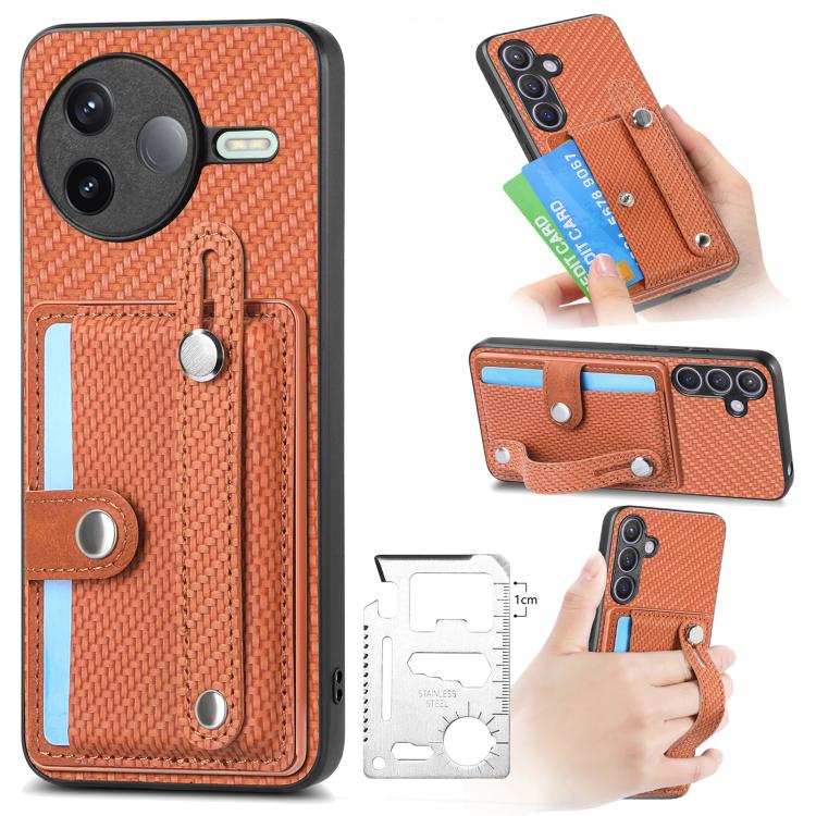 Wristband Kickstand Card Wallet Back Phone Case with Tool Knife, For Redmi 15C 5G / 4G Global 171mm, For Xiaomi 15T, For Redmi K80 Pro / Poco F7 Ultra, For Redmi K80 / Poco F7 Pro, For Redmi Turbo 4, For Xiaomi Poco X7 Pro, For Xiaomi 15 Pro           ...