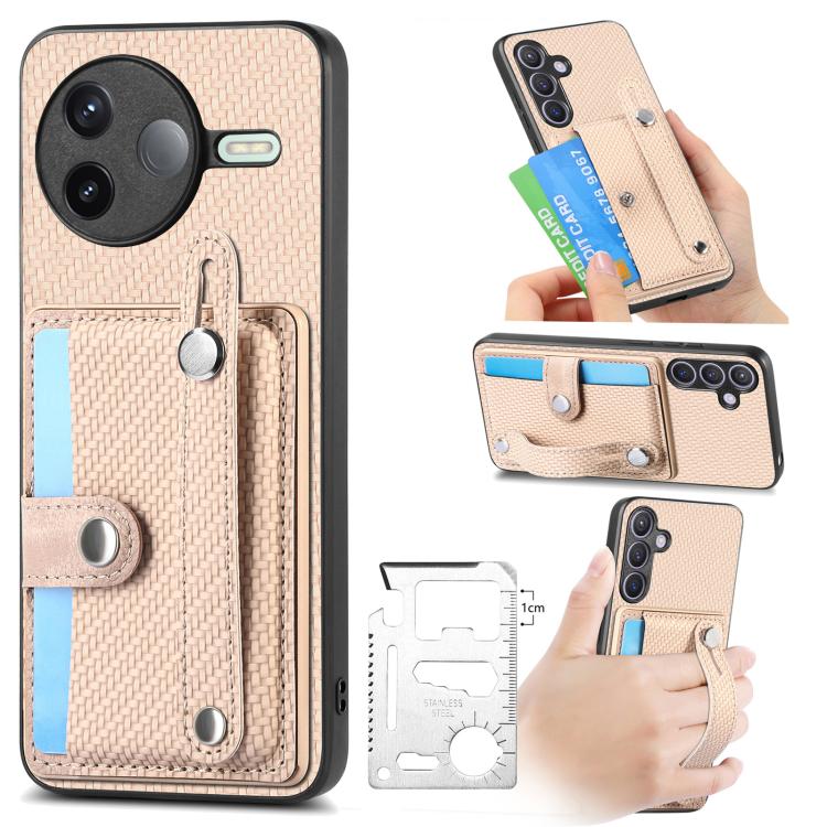 Wristband Kickstand Card Wallet Back Phone Case with Tool Knife, For Redmi 15C 5G / 4G Global 171mm, For Xiaomi 15T, For Redmi K80 Pro / Poco F7 Ultra, For Redmi K80 / Poco F7 Pro, For Redmi Turbo 4, For Xiaomi Poco X7 Pro, For Xiaomi 15 Pro           ...