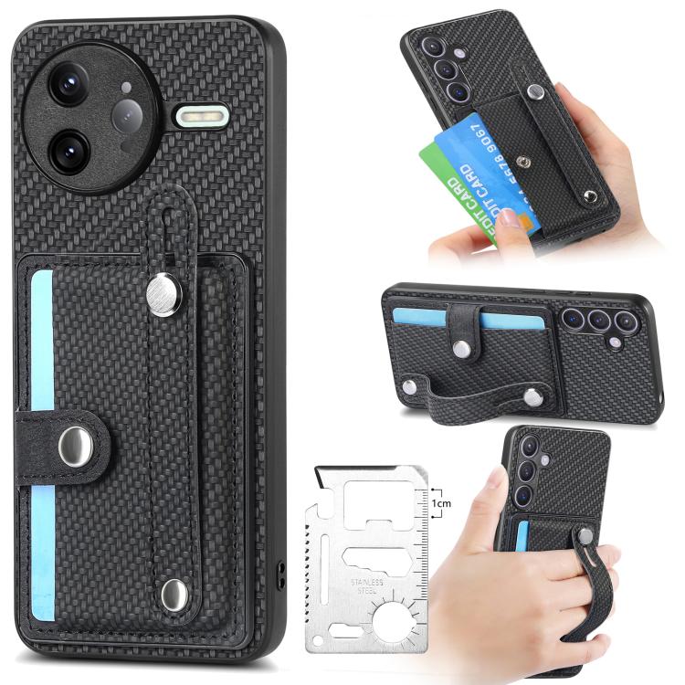 Wristband Kickstand Card Wallet Back Phone Case with Tool Knife, For Redmi 15C 5G / 4G Global 171mm, For Xiaomi 15T, For Redmi K80 Pro / Poco F7 Ultra, For Redmi K80 / Poco F7 Pro, For Redmi Turbo 4, For Xiaomi Poco X7 Pro, For Xiaomi 15 Pro           ...