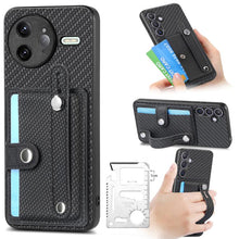 Load image into Gallery viewer, Wristband Kickstand Card Wallet Back Phone Case with Tool Knife, For Redmi 15C 5G / 4G Global 171mm, For Xiaomi 15T, For Redmi K80 Pro / Poco F7 Ultra, For Redmi K80 / Poco F7 Pro, For Redmi Turbo 4, For Xiaomi Poco X7 Pro, For Xiaomi 15 Pro           ...