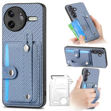 Load image into Gallery viewer, Wristband Kickstand Card Wallet Back Phone Case with Tool Knife, For Redmi 15C 5G / 4G Global 171mm, For Xiaomi 15T, For Redmi K80 Pro / Poco F7 Ultra, For Redmi K80 / Poco F7 Pro, For Redmi Turbo 4, For Xiaomi Poco X7 Pro, For Xiaomi 15 Pro           ...