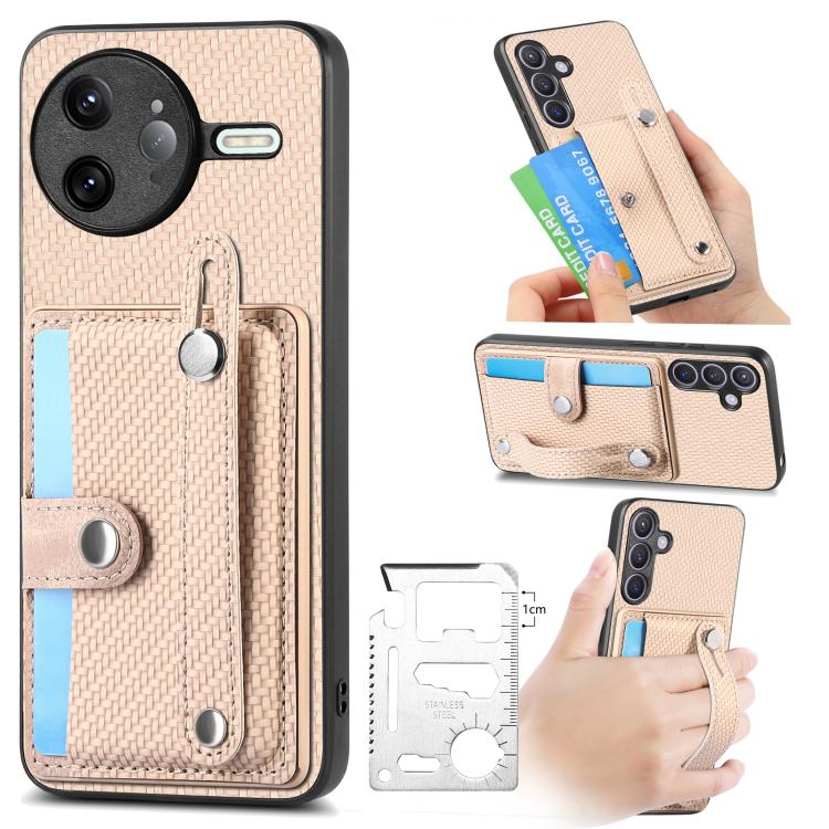 Wristband Kickstand Card Wallet Back Phone Case with Tool Knife, For Redmi 15C 5G / 4G Global 171mm, For Xiaomi 15T, For Redmi K80 Pro / Poco F7 Ultra, For Redmi K80 / Poco F7 Pro, For Redmi Turbo 4, For Xiaomi Poco X7 Pro, For Xiaomi 15 Pro           ...