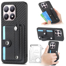 Load image into Gallery viewer, Wristband Kickstand Card Wallet Back Phone Case with Tool Knife, For Redmi 15C 5G / 4G Global 171mm, For Xiaomi 15T, For Redmi K80 Pro / Poco F7 Ultra, For Redmi K80 / Poco F7 Pro, For Redmi Turbo 4, For Xiaomi Poco X7 Pro, For Xiaomi 15 Pro           ...