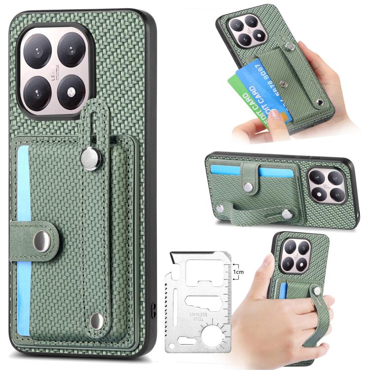 Wristband Kickstand Card Wallet Back Phone Case with Tool Knife, For Redmi 15C 5G / 4G Global 171mm, For Xiaomi 15T, For Redmi K80 Pro / Poco F7 Ultra, For Redmi K80 / Poco F7 Pro, For Redmi Turbo 4, For Xiaomi Poco X7 Pro, For Xiaomi 15 Pro           ...
