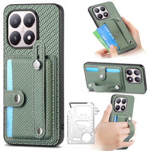 Load image into Gallery viewer, Wristband Kickstand Card Wallet Back Phone Case with Tool Knife, For Redmi 15C 5G / 4G Global 171mm, For Xiaomi 15T, For Redmi K80 Pro / Poco F7 Ultra, For Redmi K80 / Poco F7 Pro, For Redmi Turbo 4, For Xiaomi Poco X7 Pro, For Xiaomi 15 Pro           ...