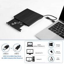 Load image into Gallery viewer, BT638 Notebook Desktop External USB 3.0 Portable CD Player CD-RW Optical Drive Burner, BT638