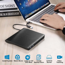 Load image into Gallery viewer, BT638 Notebook Desktop External USB 3.0 Portable CD Player CD-RW Optical Drive Burner, BT638