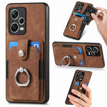 Load image into Gallery viewer, Retro Skin-feel Ring Card Wallet Phone Case, For Redmi 12C, For Redmi Note 12 4G, For Redmi Note 12 Pro+