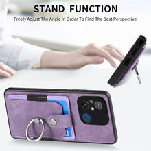 Load image into Gallery viewer, Retro Skin-feel Ring Card Wallet Phone Case, For Redmi 12C, For Redmi Note 12 4G, For Redmi Note 12 Pro+