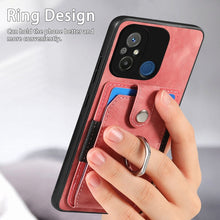Load image into Gallery viewer, Retro Skin-feel Ring Card Wallet Phone Case, For Redmi 12C, For Redmi Note 12 4G, For Redmi Note 12 Pro+